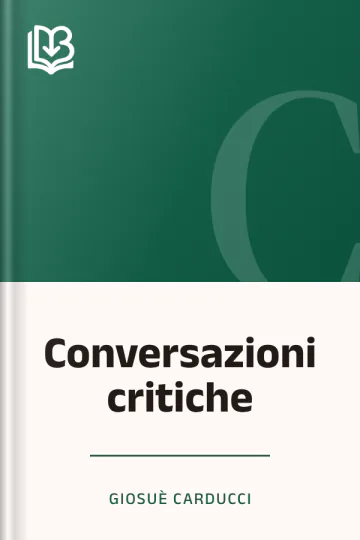 Conversazioni critiche di Giosuè Carducci, copertina del libro