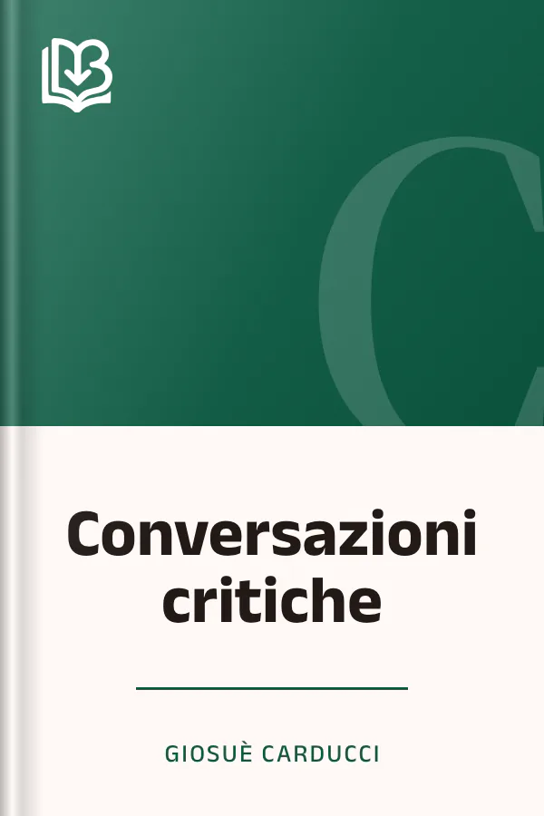 Conversazioni critiche di Giosuè Carducci, copertina del libro