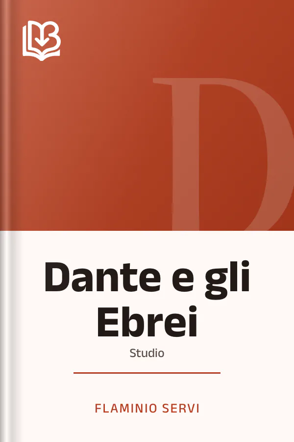 Dante e gli Ebrei di Flaminio Servi, copertina del libro