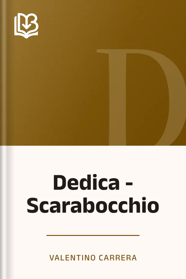 Dedica - Scarabocchio di Valentino Carrera, copertina del libro