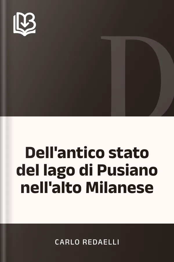 Dell'antico stato del lago di Pusiano nell'alto Milanese di Carlo Redaelli, copertina del libro