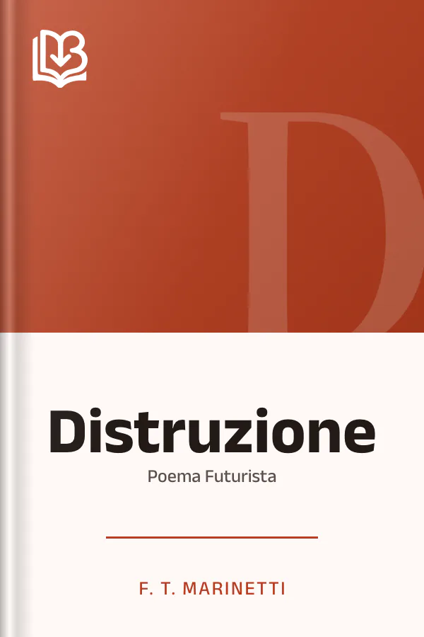 Distruzione di F. T. Marinetti, copertina del libro