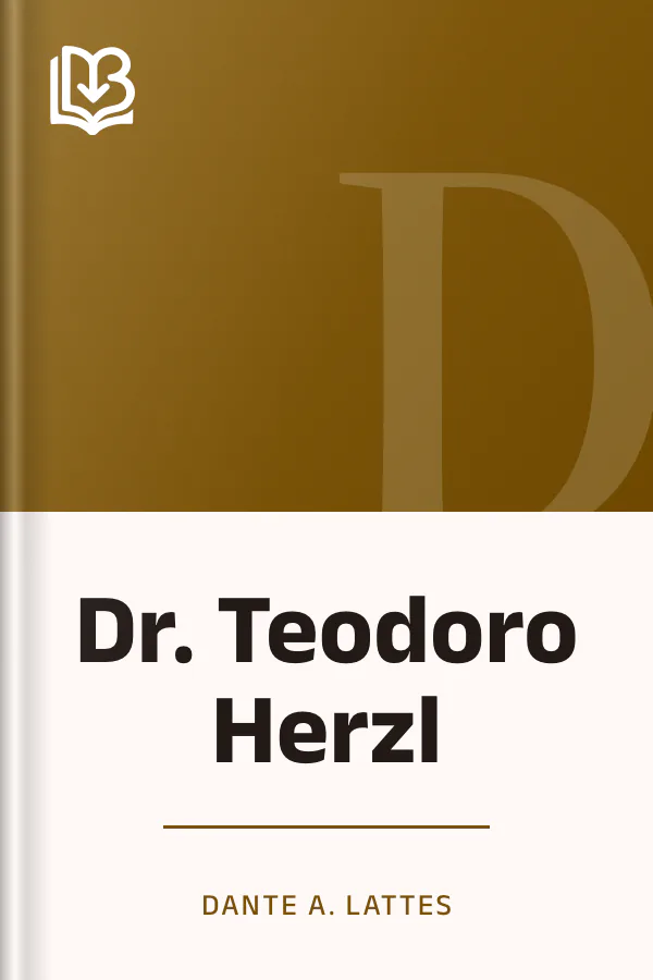 Dr. Teodoro Herzl di Dante A. Lattes, copertina del libro