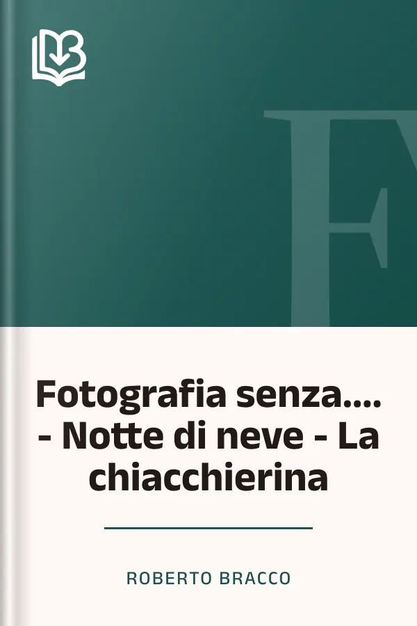 Fotografia senza.... - Notte di neve - La chiacchierina di Roberto Bracco, copertina del libro