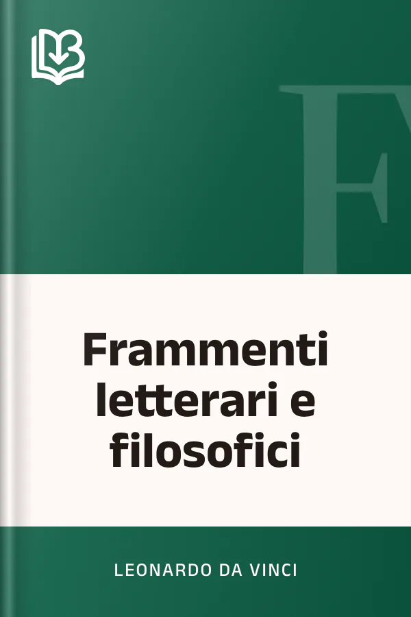 Frammenti letterari e filosofici di Leonardo da Vinci, copertina del libro