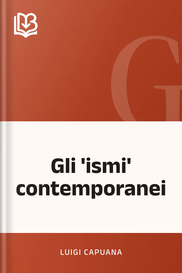 Gli 'ismi' contemporanei di Luigi Capuana, copertina del libro