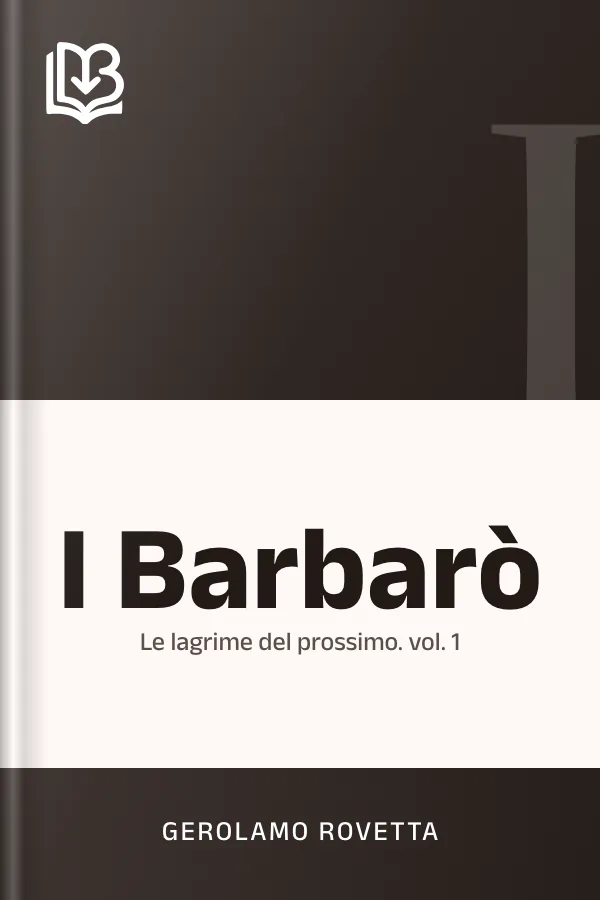 I Barbarò di Gerolamo Rovetta, copertina del libro