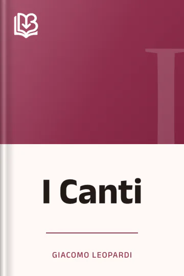I Canti di Giacomo Leopardi, copertina del libro
