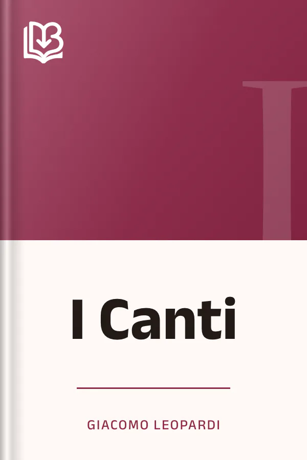 I Canti di Giacomo Leopardi, copertina del libro