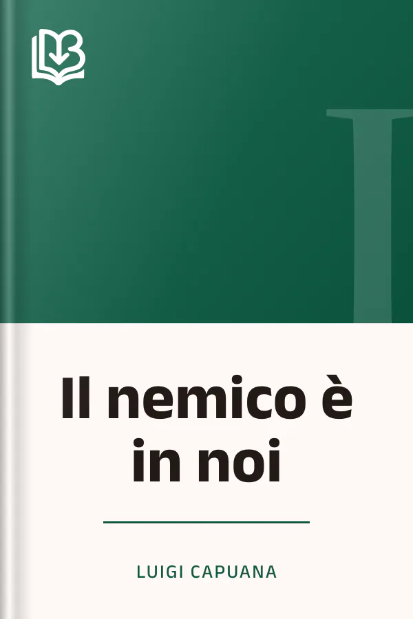 Il nemico è in noi di Luigi Capuana, copertina del libro