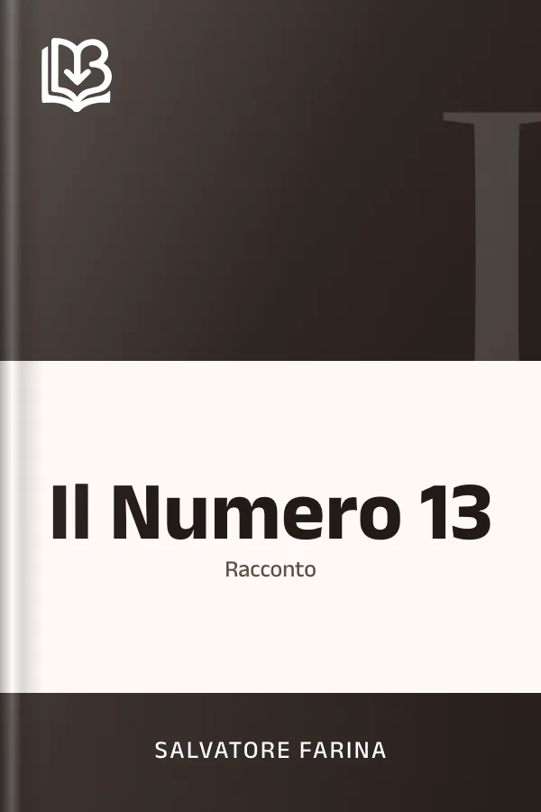 Il Numero 13 di Salvatore Farina, copertina del libro