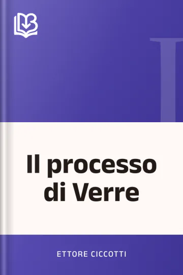 Il processo di Verre di Ettore Ciccotti, copertina del libro