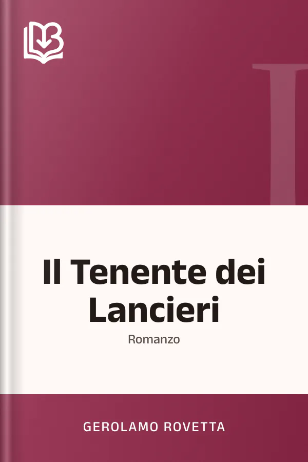 Il Tenente dei Lancieri di Gerolamo Rovetta, copertina del libro