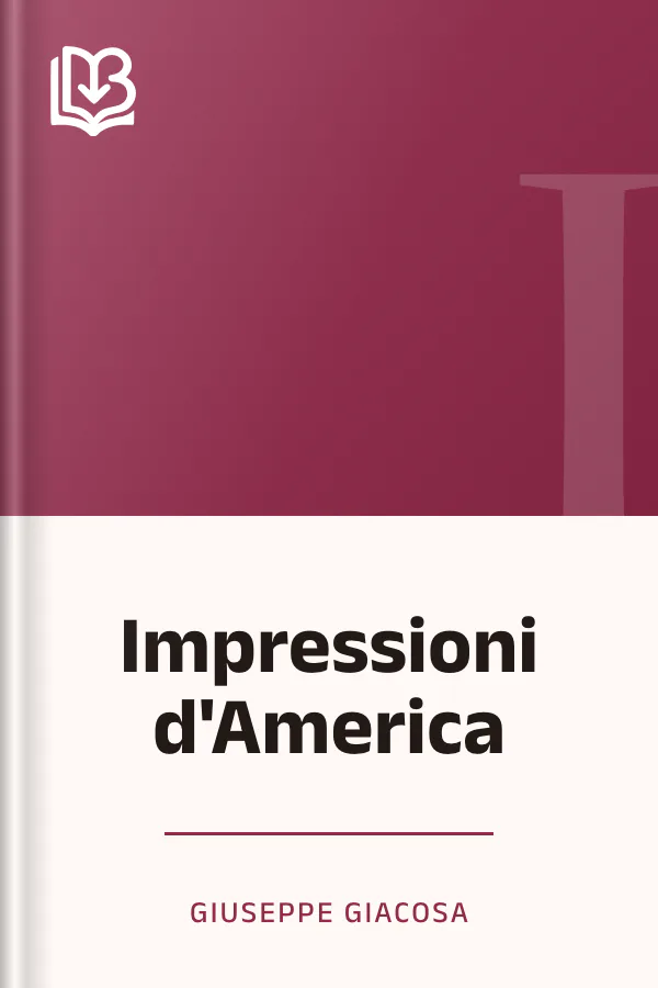 Impressioni d'America di Giuseppe Giacosa, copertina del libro