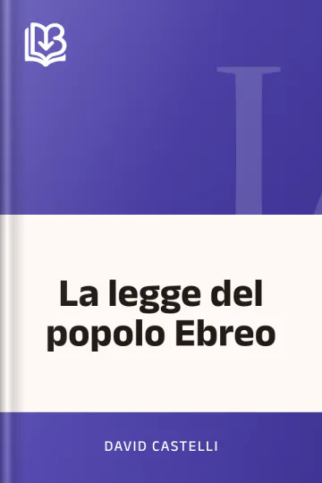 La legge del popolo Ebreo di David Castelli, copertina del libro