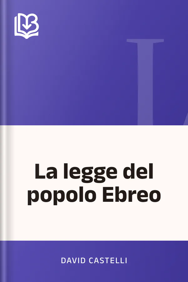 La legge del popolo Ebreo di David Castelli, copertina del libro