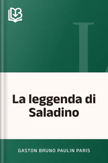 La leggenda di Saladino di Gaston Bruno Paulin Paris, copertina del libro