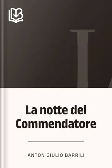 La notte del Commendatore di Anton Giulio Barrili, copertina del libro