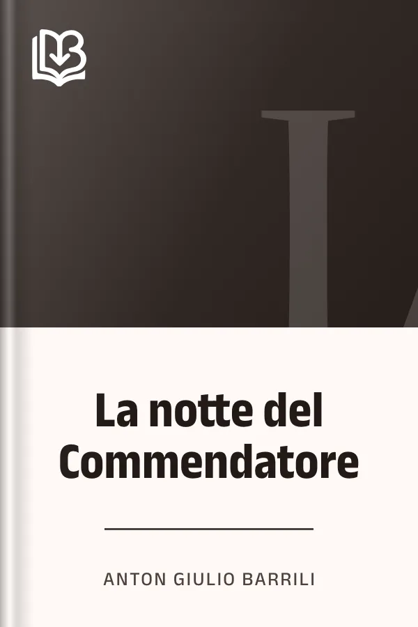 La notte del Commendatore di Anton Giulio Barrili, copertina del libro