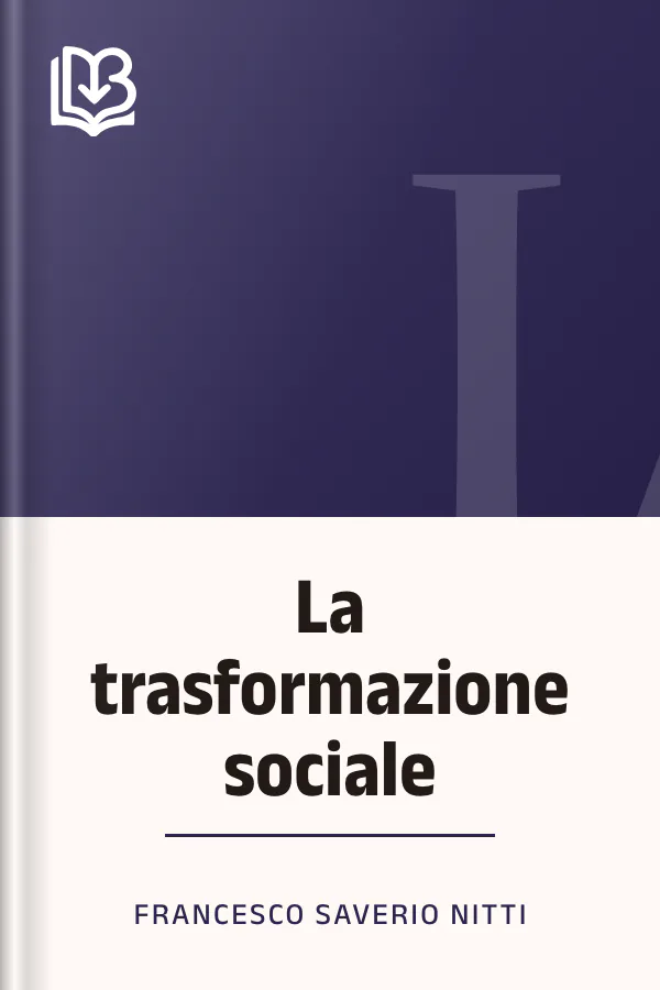 La trasformazione sociale di Francesco Saverio Nitti, copertina del libro