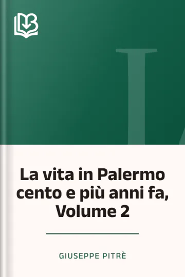 La vita in Palermo cento e più anni fa, Volume 2 di Giuseppe Pitrè, copertina del libro