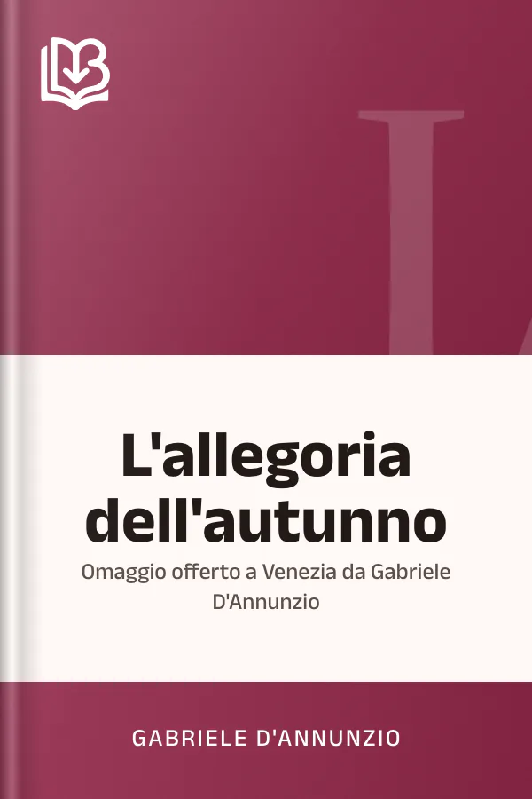 L'allegoria dell'autunno di Gabriele D'Annunzio, copertina del libro