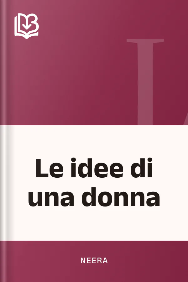 Le idee di una donna di Neera, copertina del libro