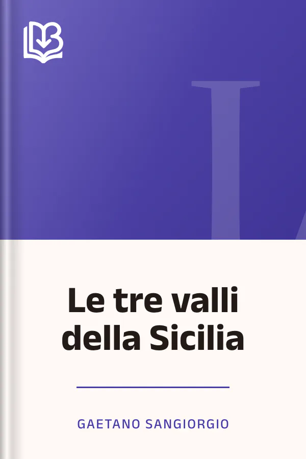 Le tre valli della Sicilia di Gaetano Sangiorgio, copertina del libro