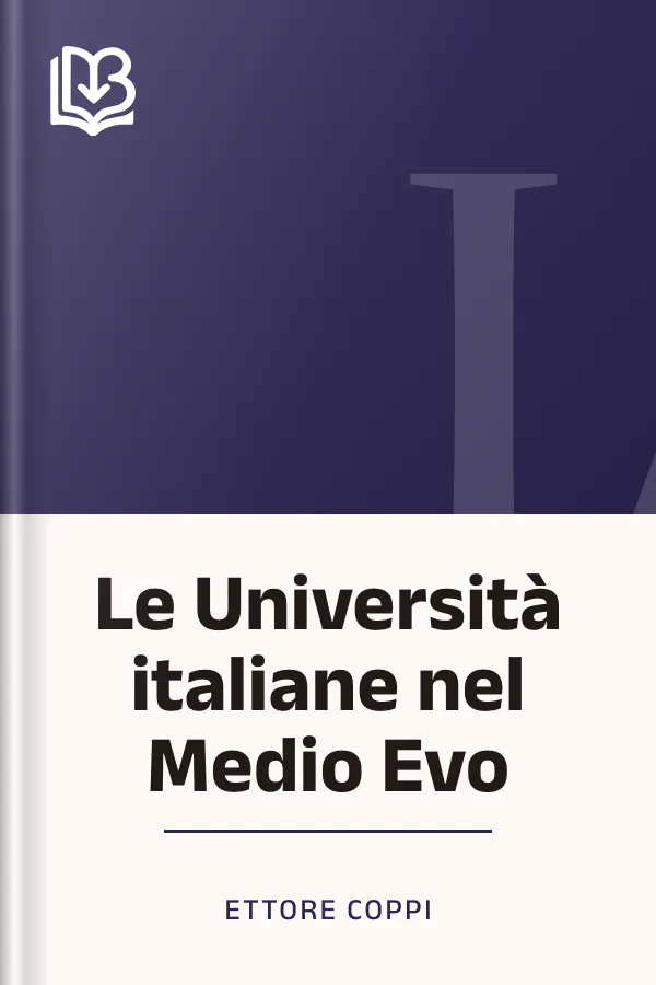 Le Università italiane nel Medio Evo di Ettore Coppi, copertina del libro