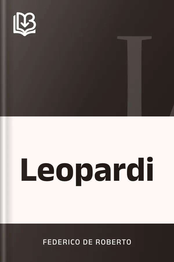 Leopardi di Federico De Roberto, copertina del libro