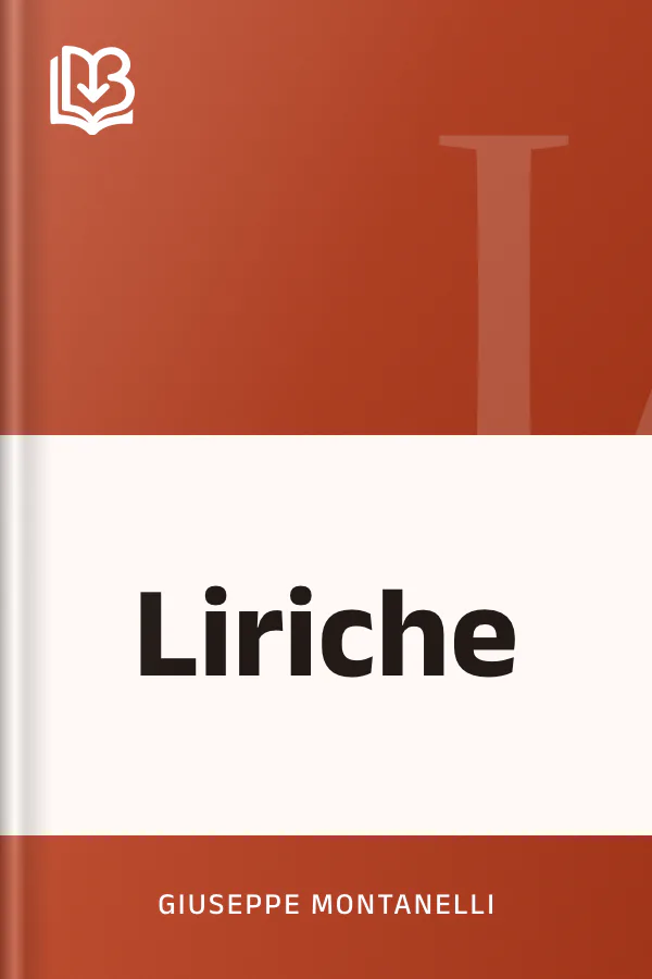 Liriche di Giuseppe Montanelli, copertina del libro