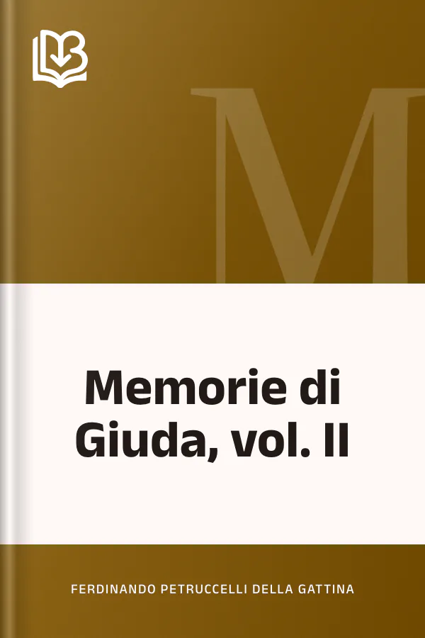 Memorie di Giuda, vol. II di Ferdinando Petruccelli della Gattina, copertina del libro