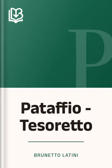 Pataffio - Tesoretto di Brunetto Latini, copertina del libro