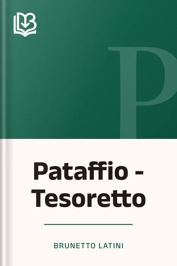 Pataffio - Tesoretto di Brunetto Latini, copertina del libro