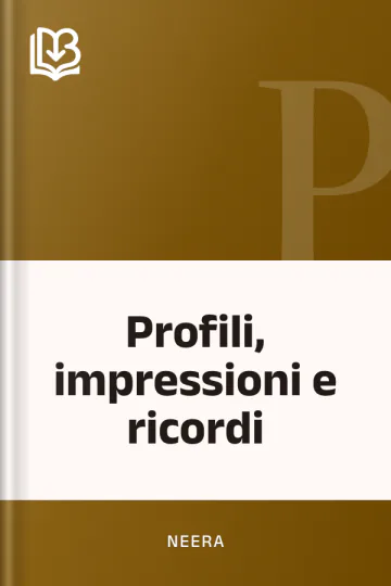 Profili, impressioni e ricordi di Neera, copertina del libro
