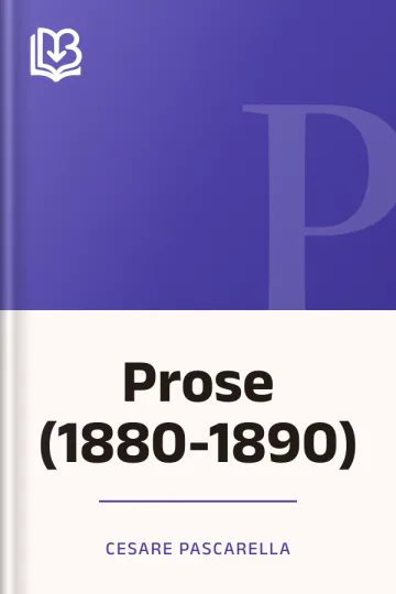 Prose (1880-1890) di Cesare Pascarella, copertina del libro