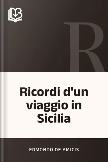 Ricordi d'un viaggio in Sicilia di Edmondo De Amicis, copertina del libro