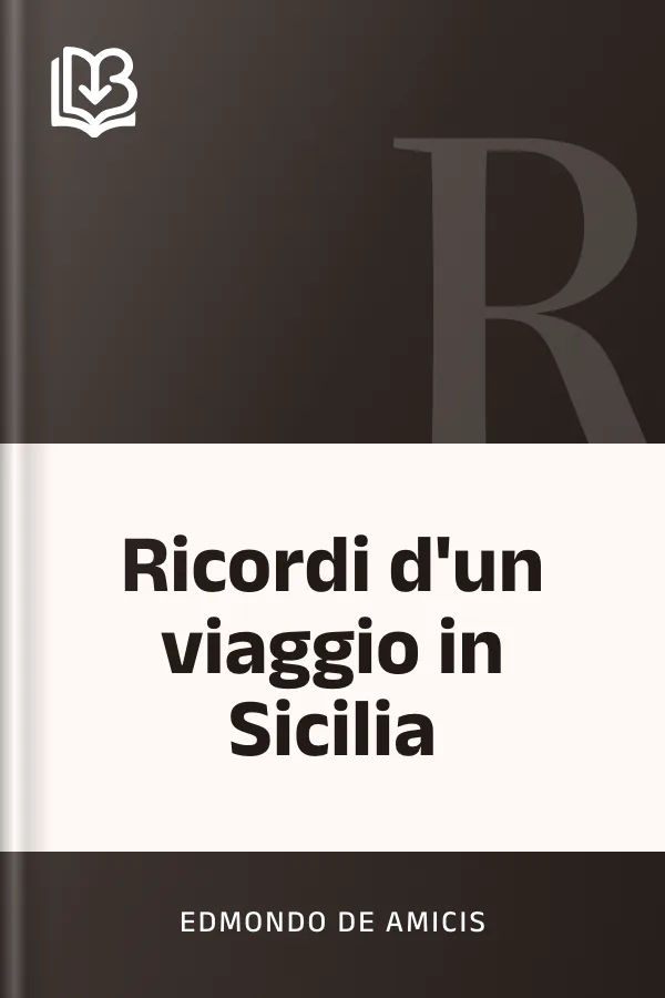 Ricordi d'un viaggio in Sicilia di Edmondo De Amicis, copertina del libro