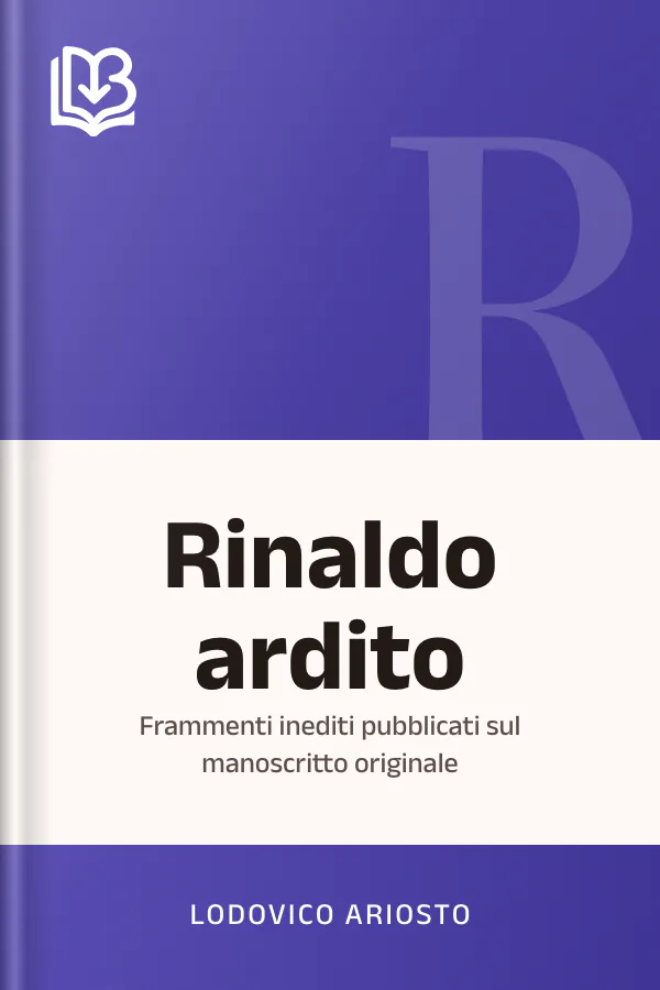 Rinaldo ardito di Lodovico Ariosto, copertina del libro