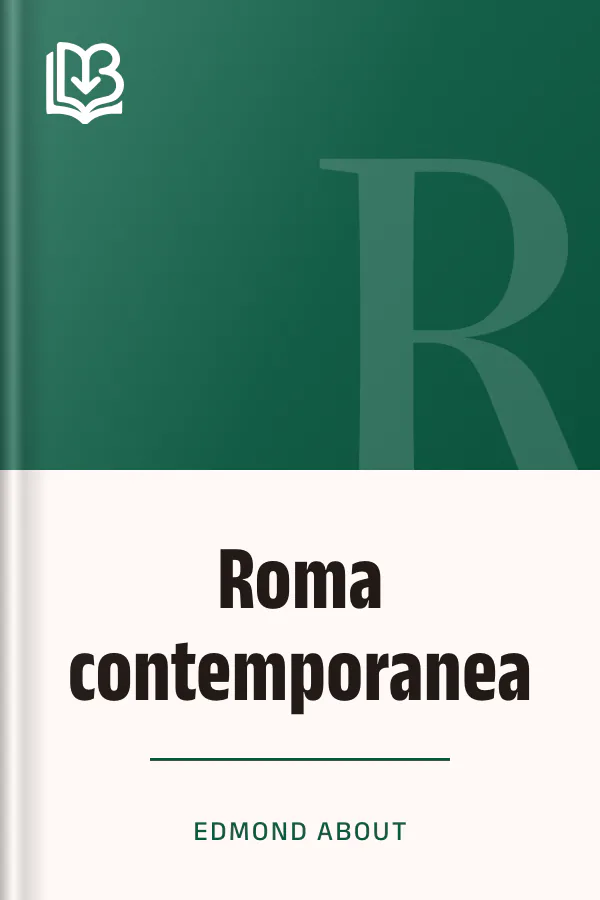Roma contemporanea di Edmond About, copertina del libro