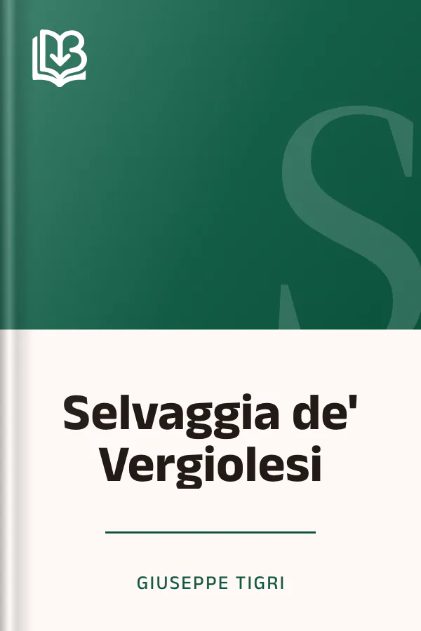 Selvaggia de' Vergiolesi di Giuseppe Tigri, copertina del libro