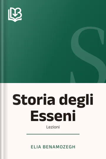 Storia degli Esseni di Elia Benamozegh, copertina del libro