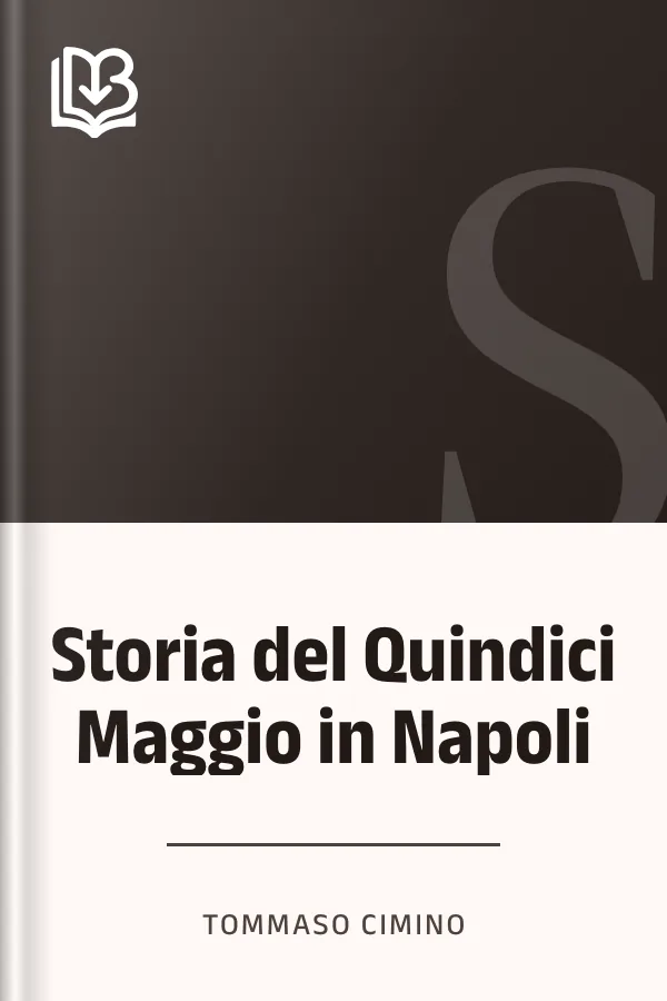 Storia del Quindici Maggio in Napoli di Tommaso Cimino, copertina del libro