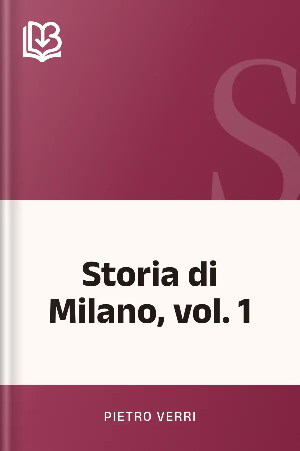 Storia di Milano, vol. 1 di Pietro Verri, copertina del libro
