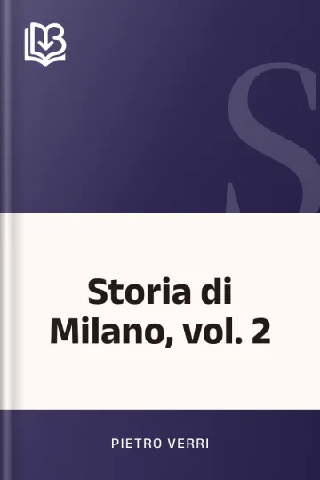 Storia di Milano, vol. 2 di Pietro Verri, copertina del libro