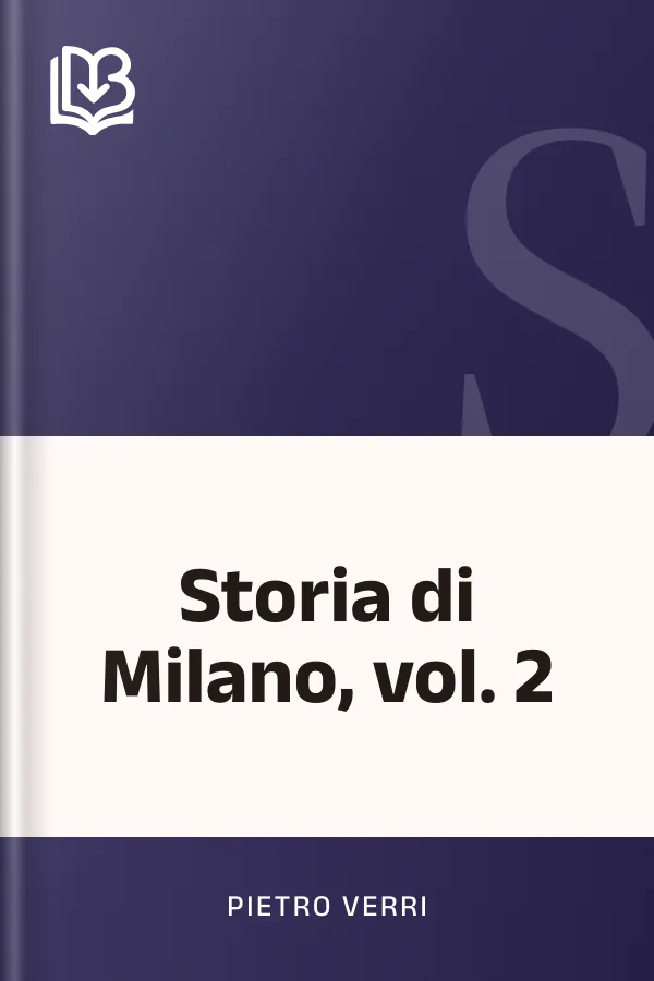 Storia di Milano, vol. 2 di Pietro Verri, copertina del libro