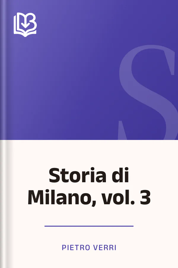 Storia di Milano, vol. 3 di Pietro Verri, copertina del libro