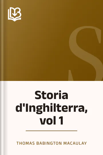 Storia d'Inghilterra, vol 1 di Thomas Babington Macaulay, copertina del libro