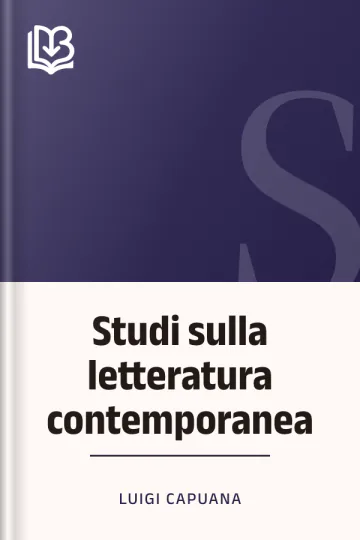 Studi sulla letteratura contemporanea di Luigi Capuana, copertina del libro