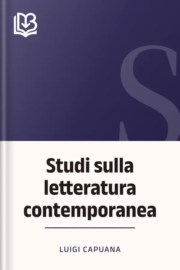 Studi sulla letteratura contemporanea di Luigi Capuana, copertina del libro